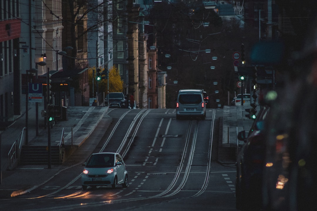 cars on road during night time