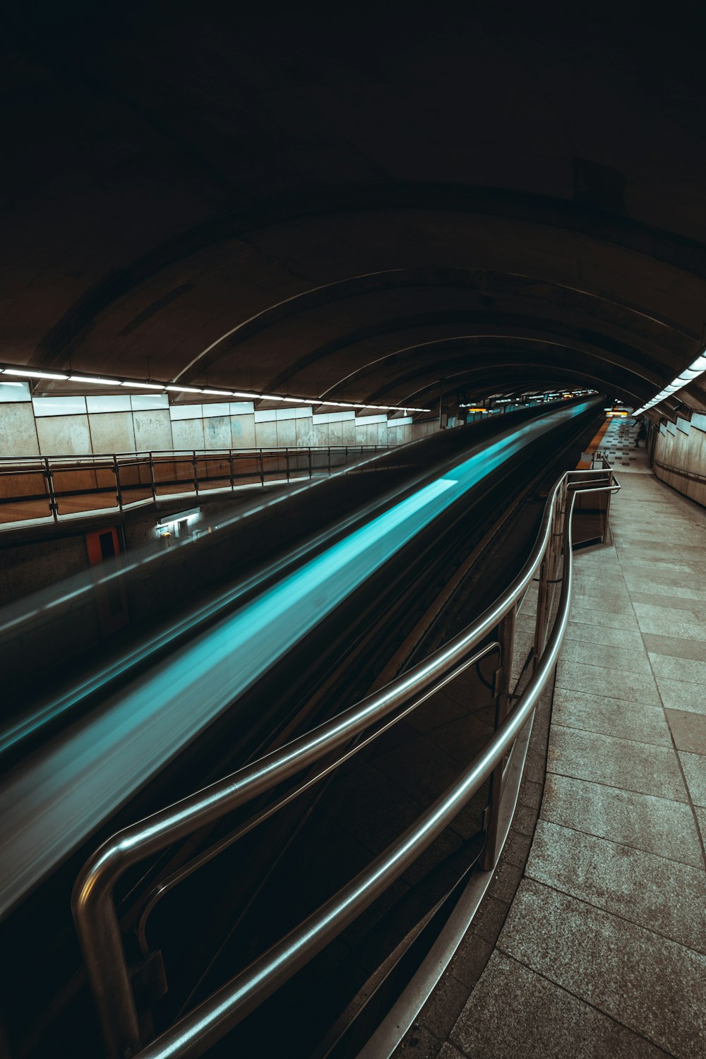 time lapse photography of train station