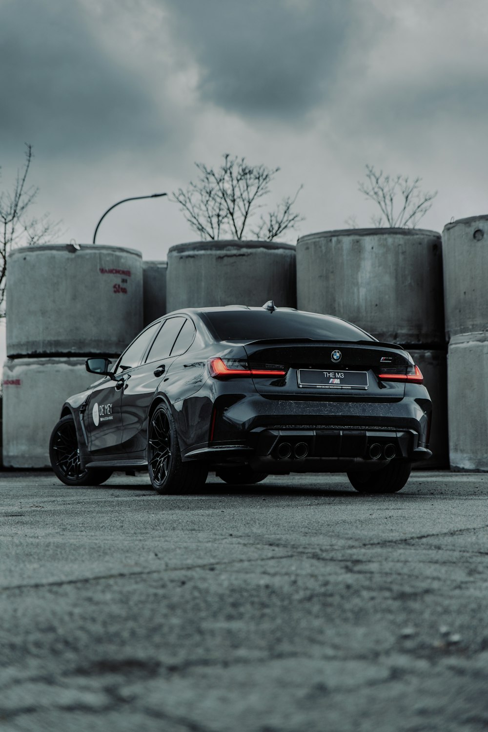 black bmw m 3 coupe on road