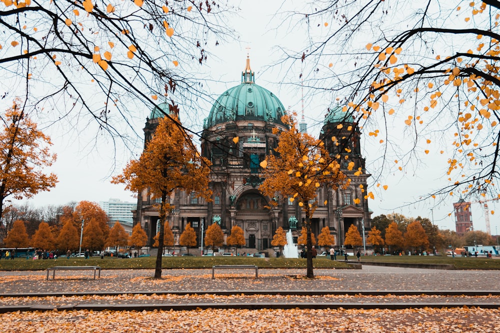 Edificio a cupola verde e marrone