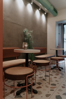 A cozy corner of the café with inviting seating.