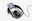 A pair of large over-ear headphones is placed around a smartphone displaying an audiobook titled 'Aum Golly'. The headphones have plush gray ear cushions and are connected with a thick black wire.