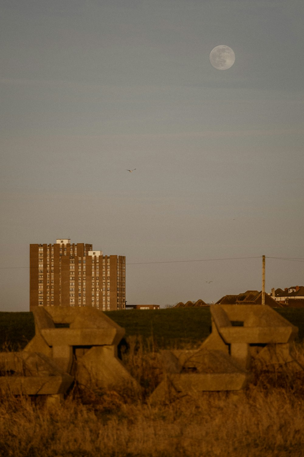 edificio in cemento marrone sotto il cielo bianco durante il giorno