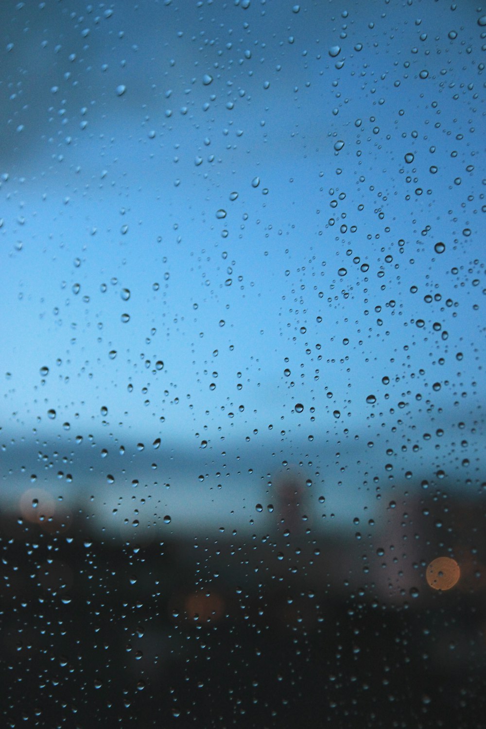 water droplets on glass window