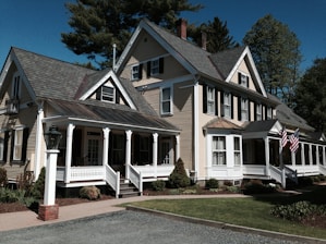 white and gray wooden house