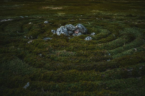 One of the island’s ancient stone labyrinths — Solovetsky Islands, Russia