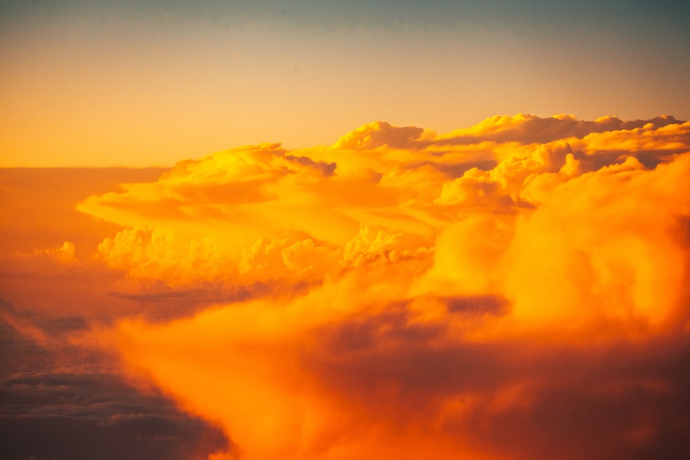 orange clouds over the clouds
