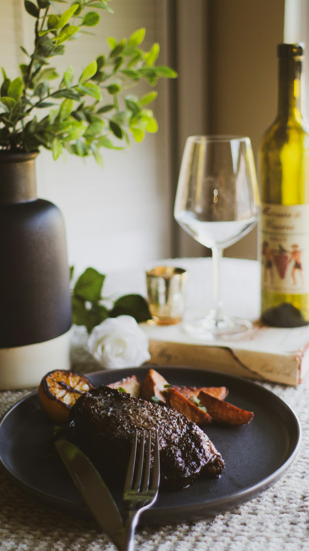 cooked food on white ceramic plate