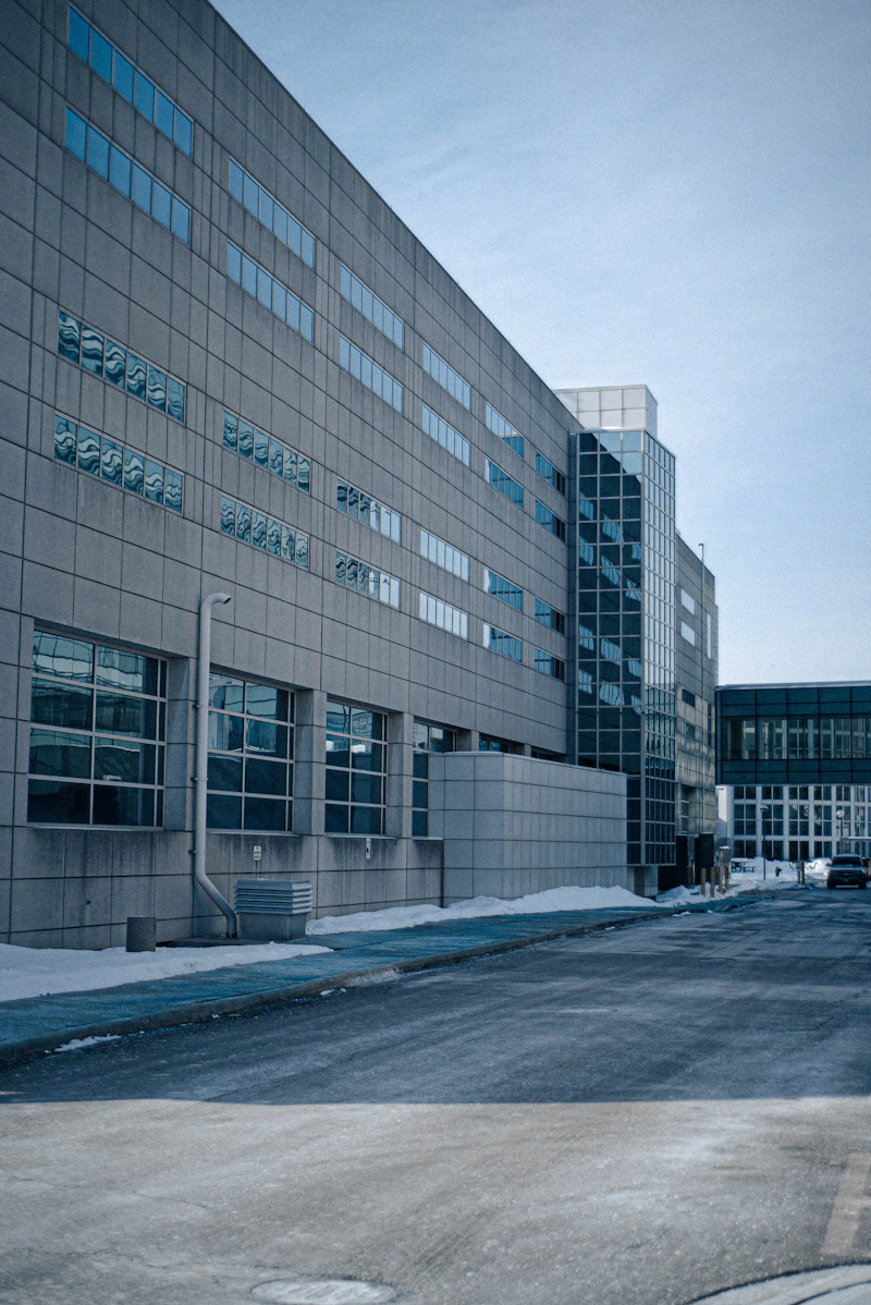 Modern hospital facility exterior