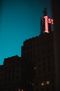 red and white led signage