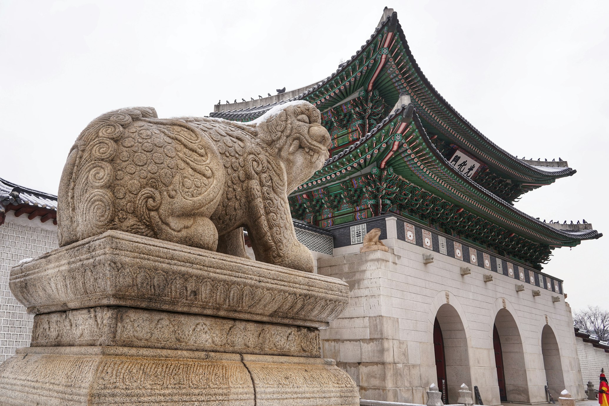 Uno scorcio del palazzo di Gyeongbokgung a Seoul