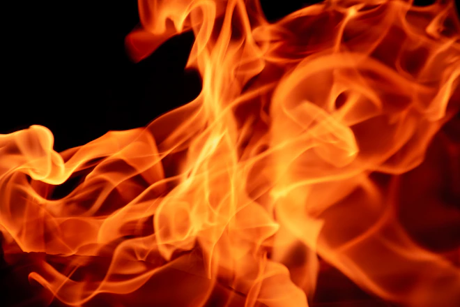 orange and yellow fire illustration