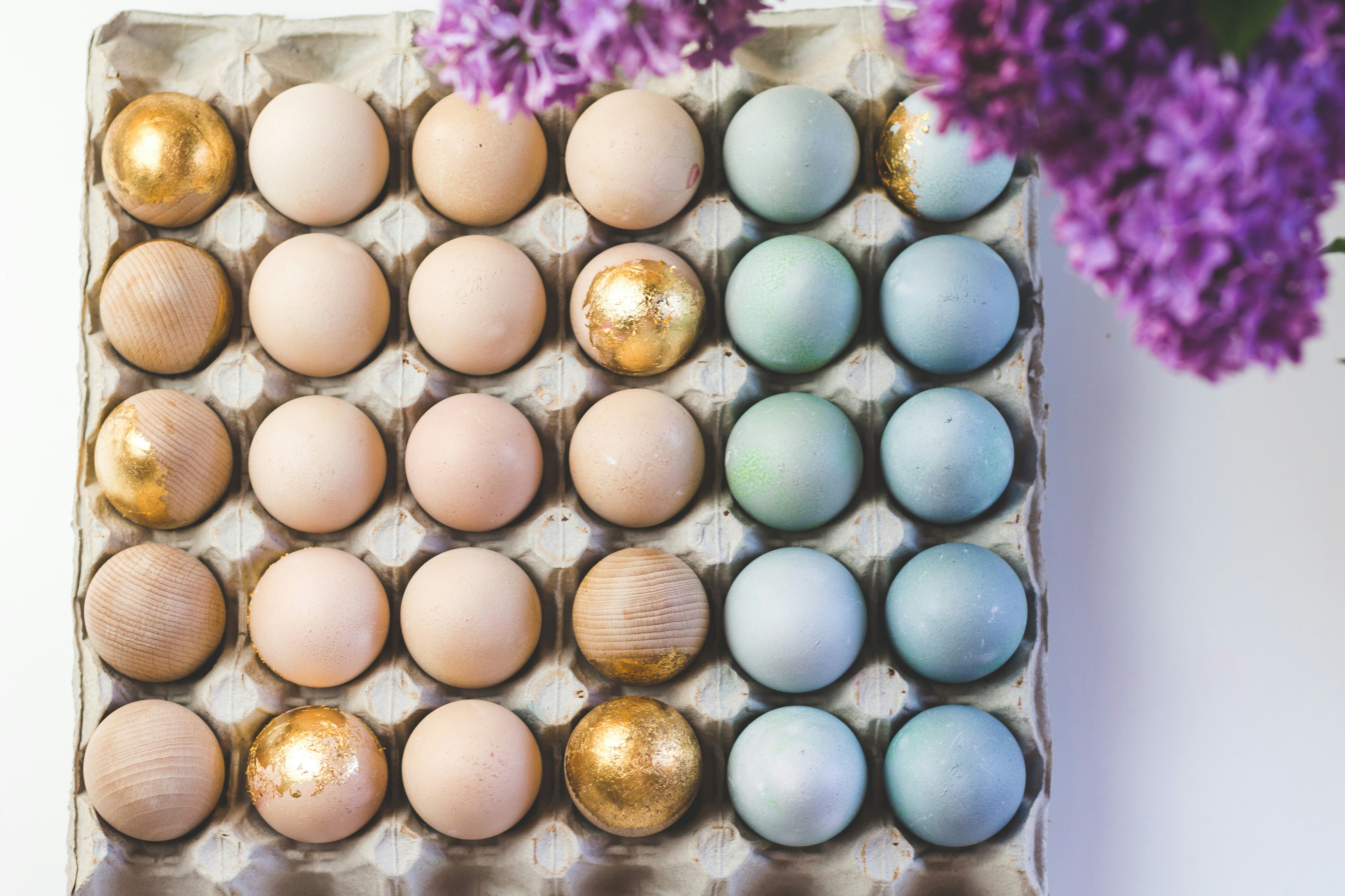 white egg on white tray