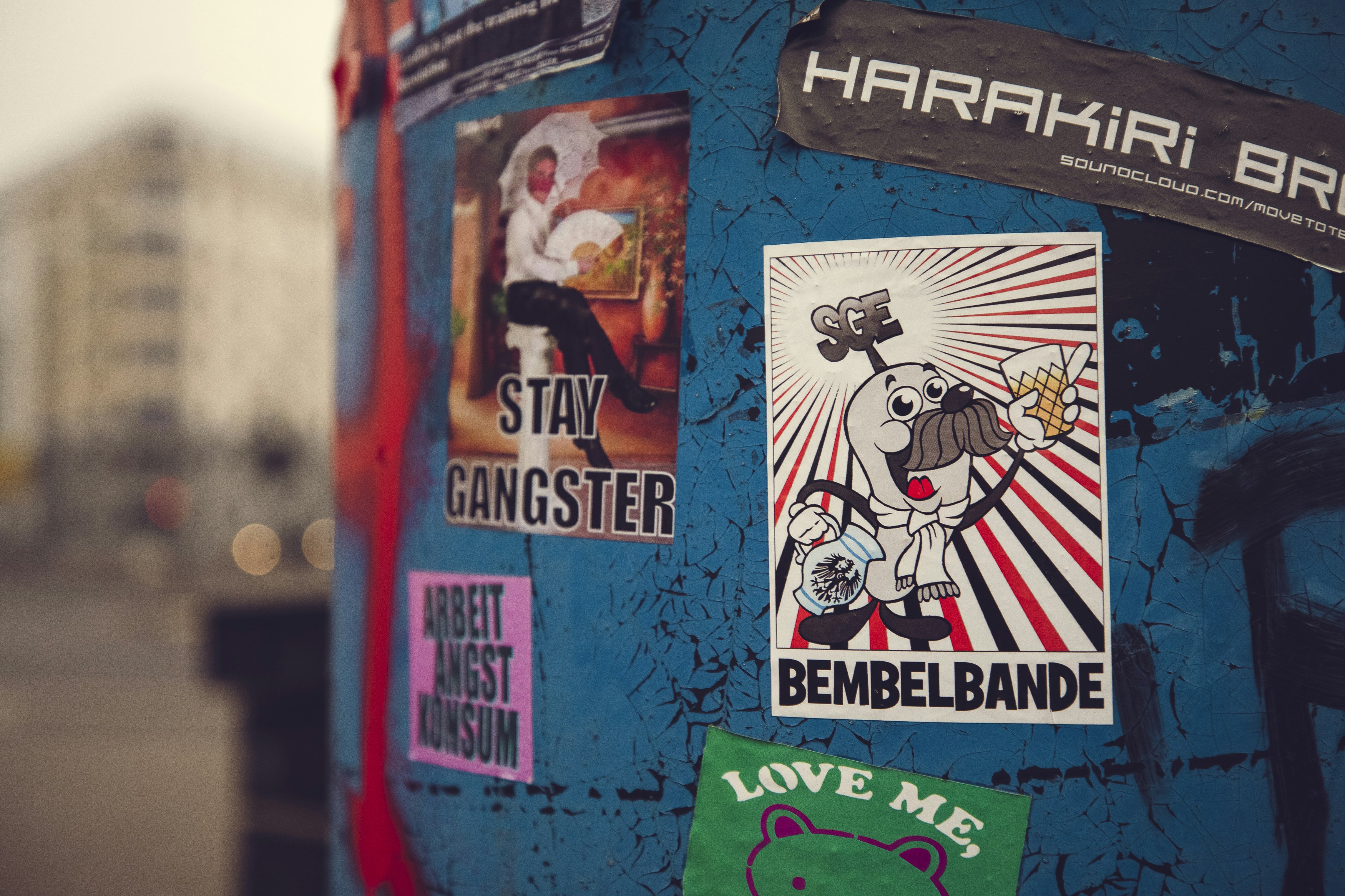 blue and green labeled pack