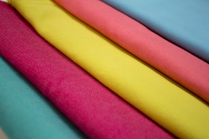 Red and yellow striped textile