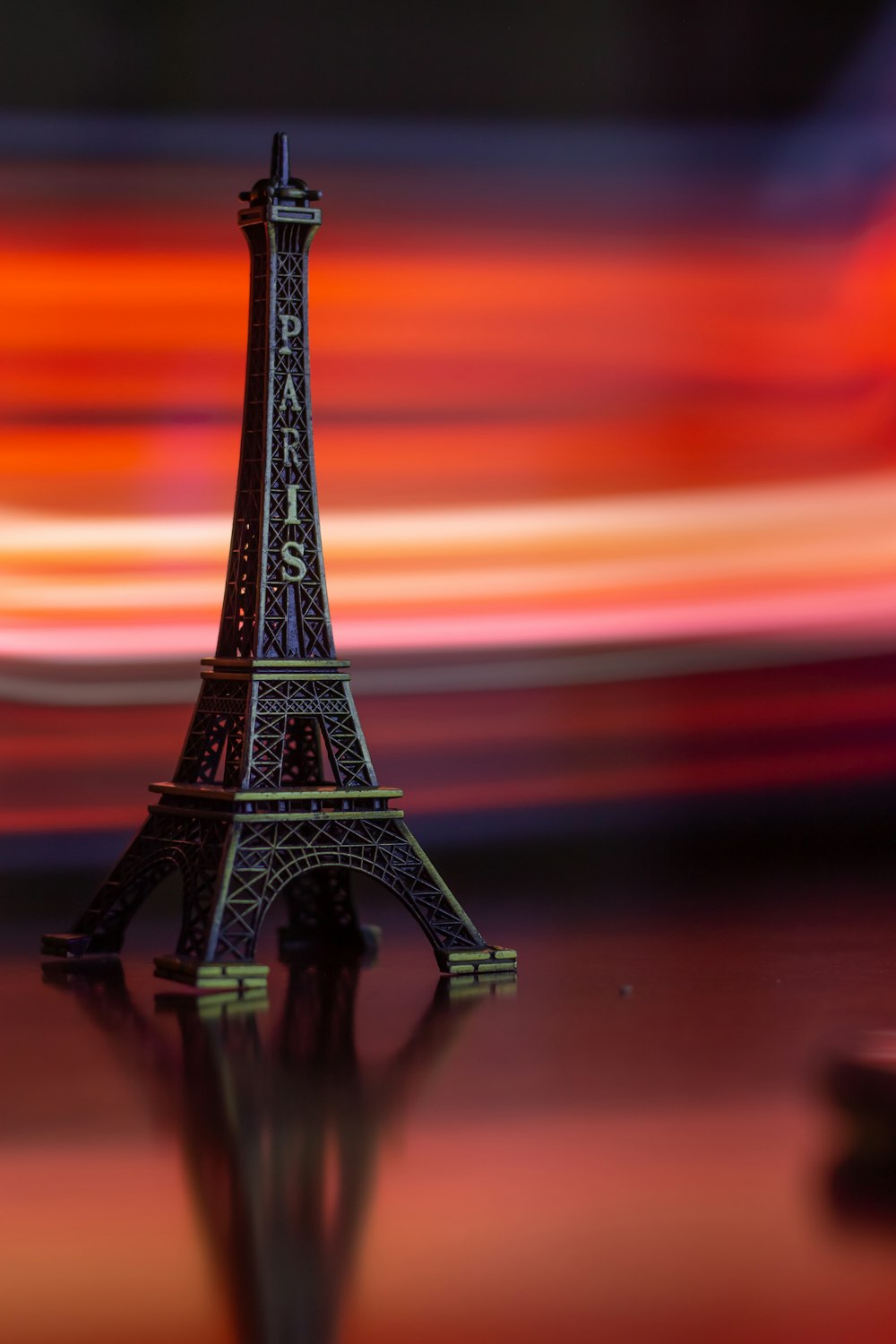 eiffel tower in paris during sunset