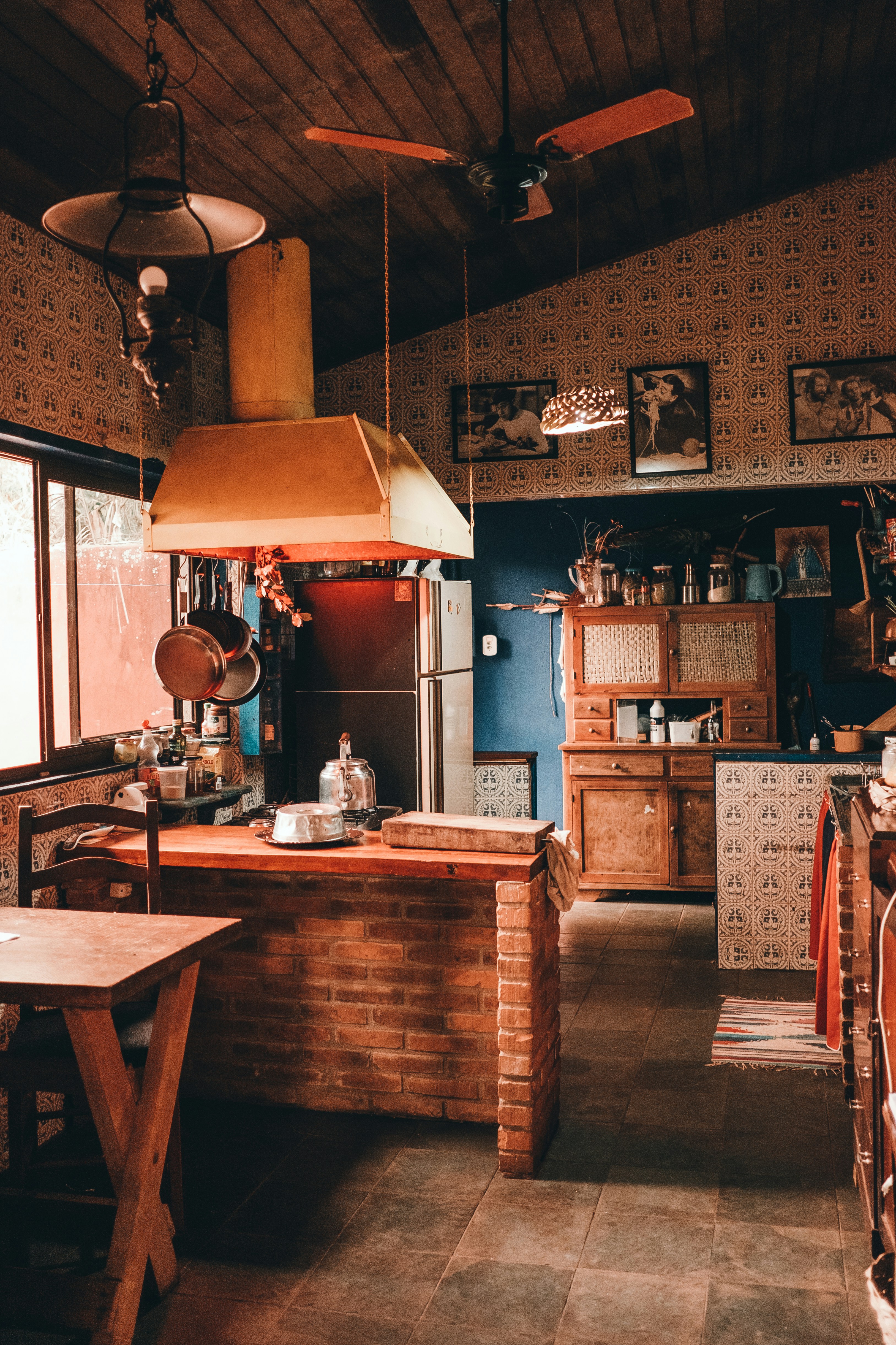 brown wooden table with chairs