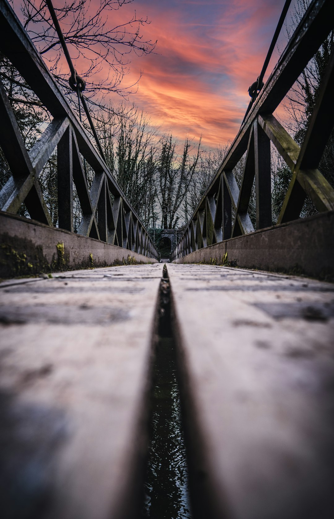 gray concrete bridge during sunset