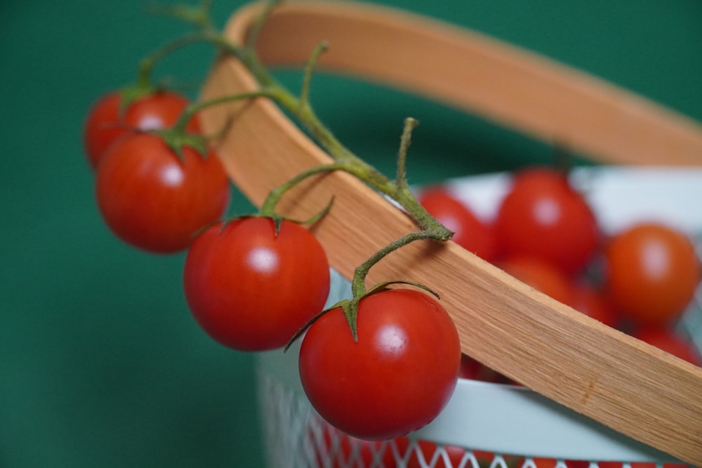 red tomatoes on white paper