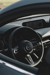 black mercedes benz steering wheel