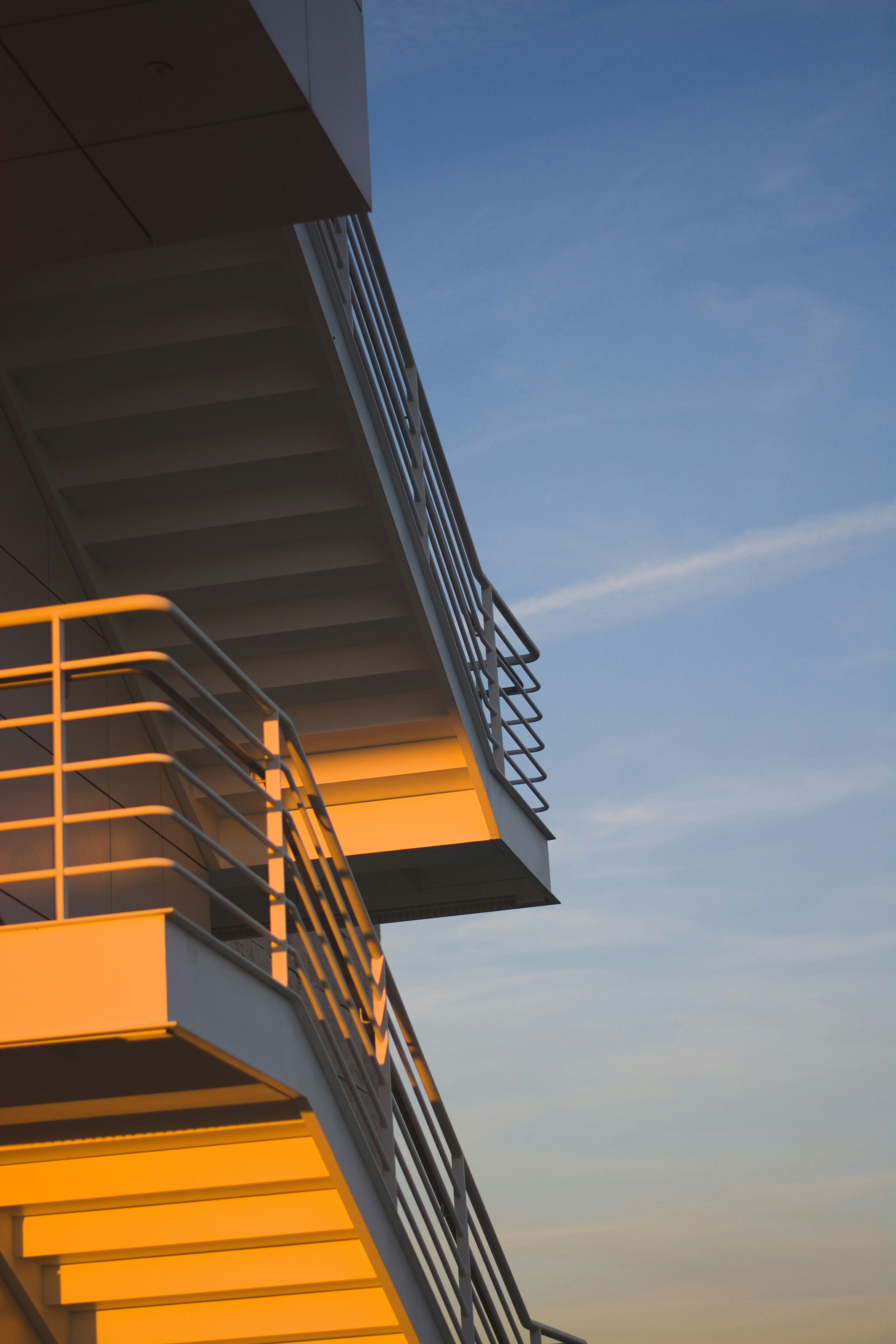 yellow and white concrete building