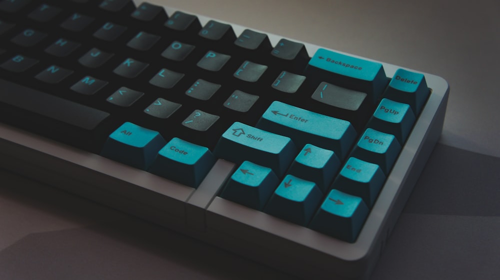 black and blue computer keyboard photo – Free mito pulse keycaps on Unsplash
