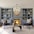 black fireplace in living room