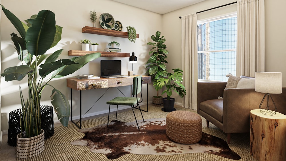 silver imac on brown wooden table