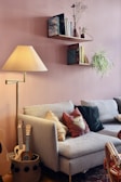A cozy living room setup showcasing functional decor items.
