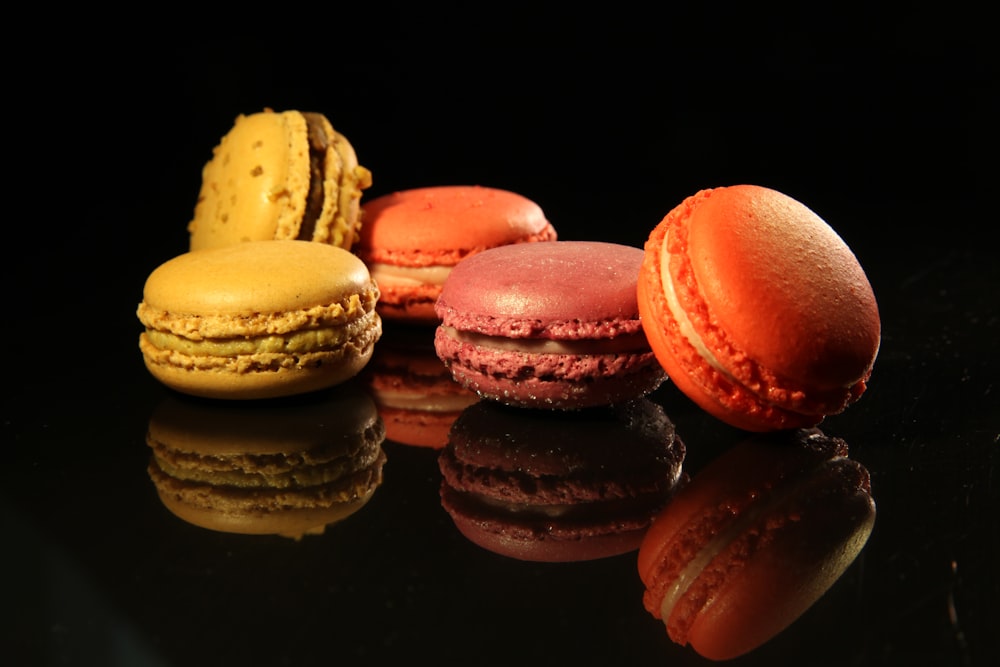 red yellow and green macaroons