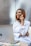 woman in white dress shirt