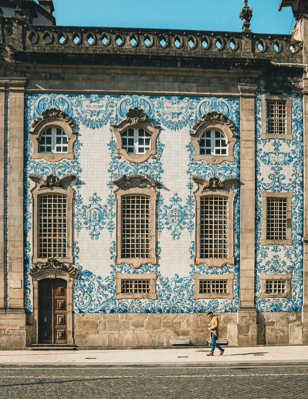 brown and blue concrete building