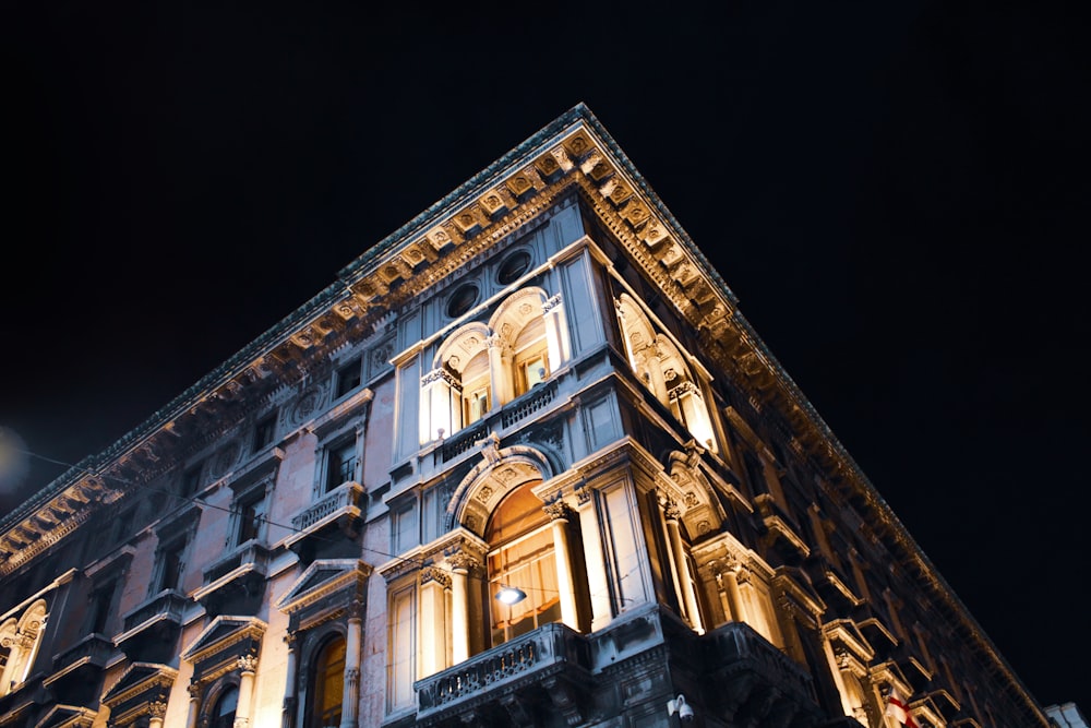 white concrete building during nighttime