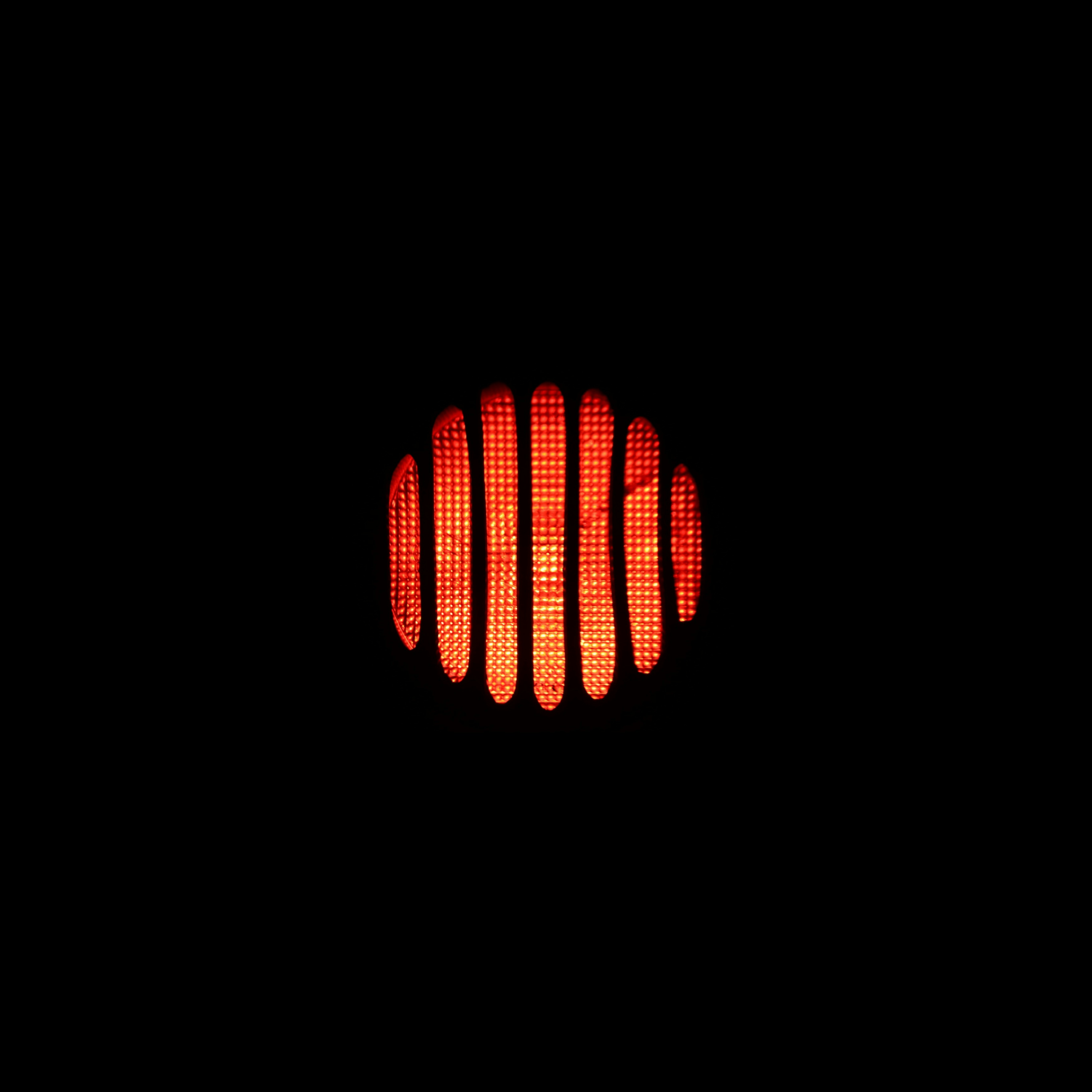 red light on black background