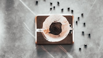 white ceramic mug with coffee