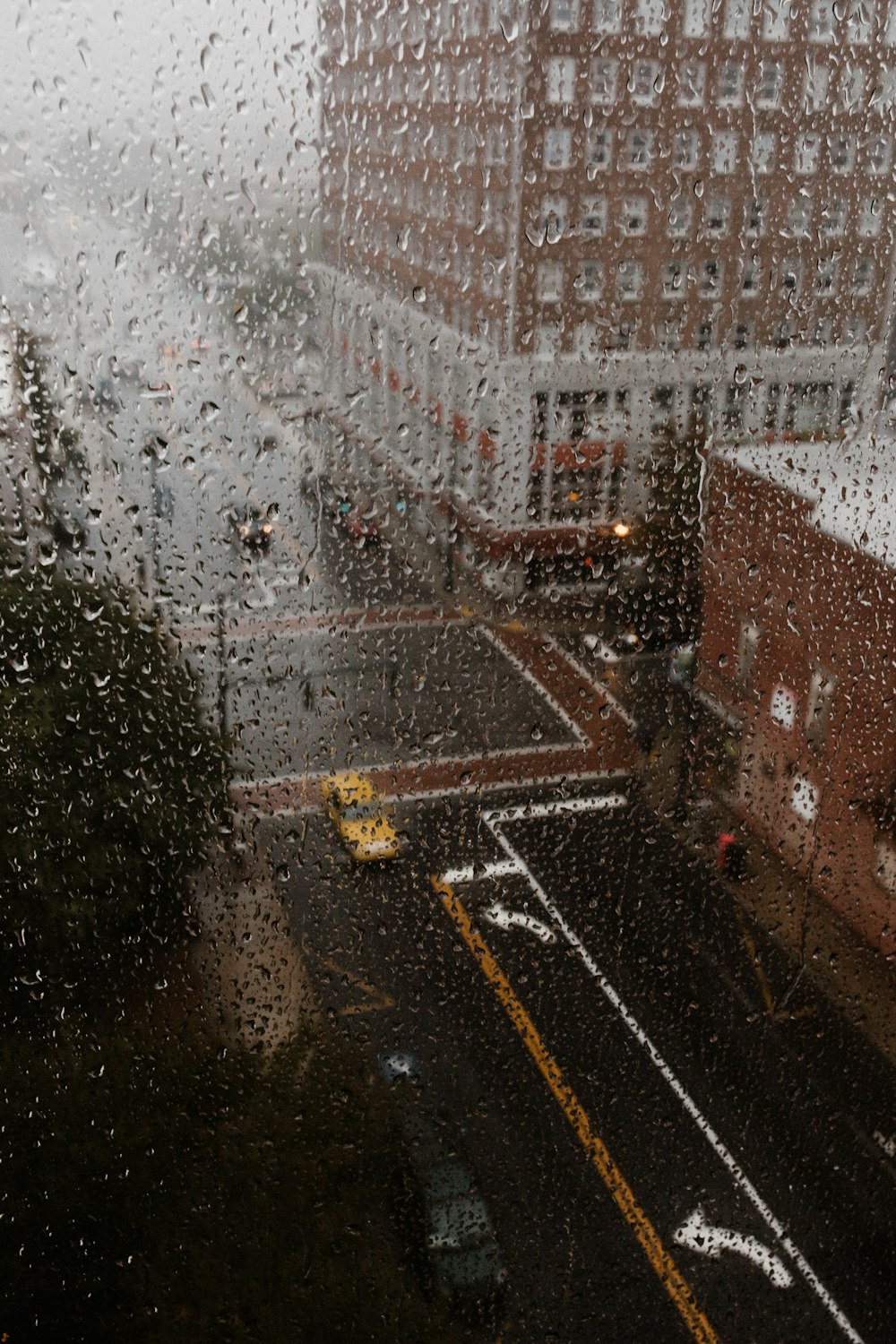 water droplets on glass window