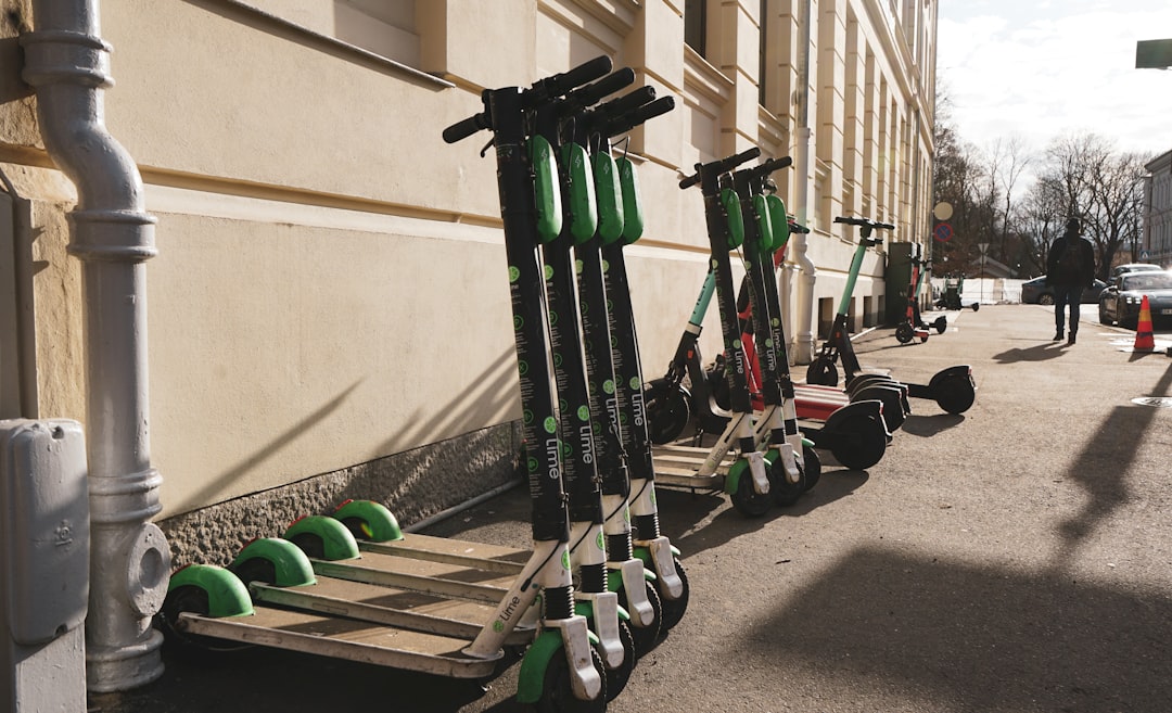 green and black kick scooter