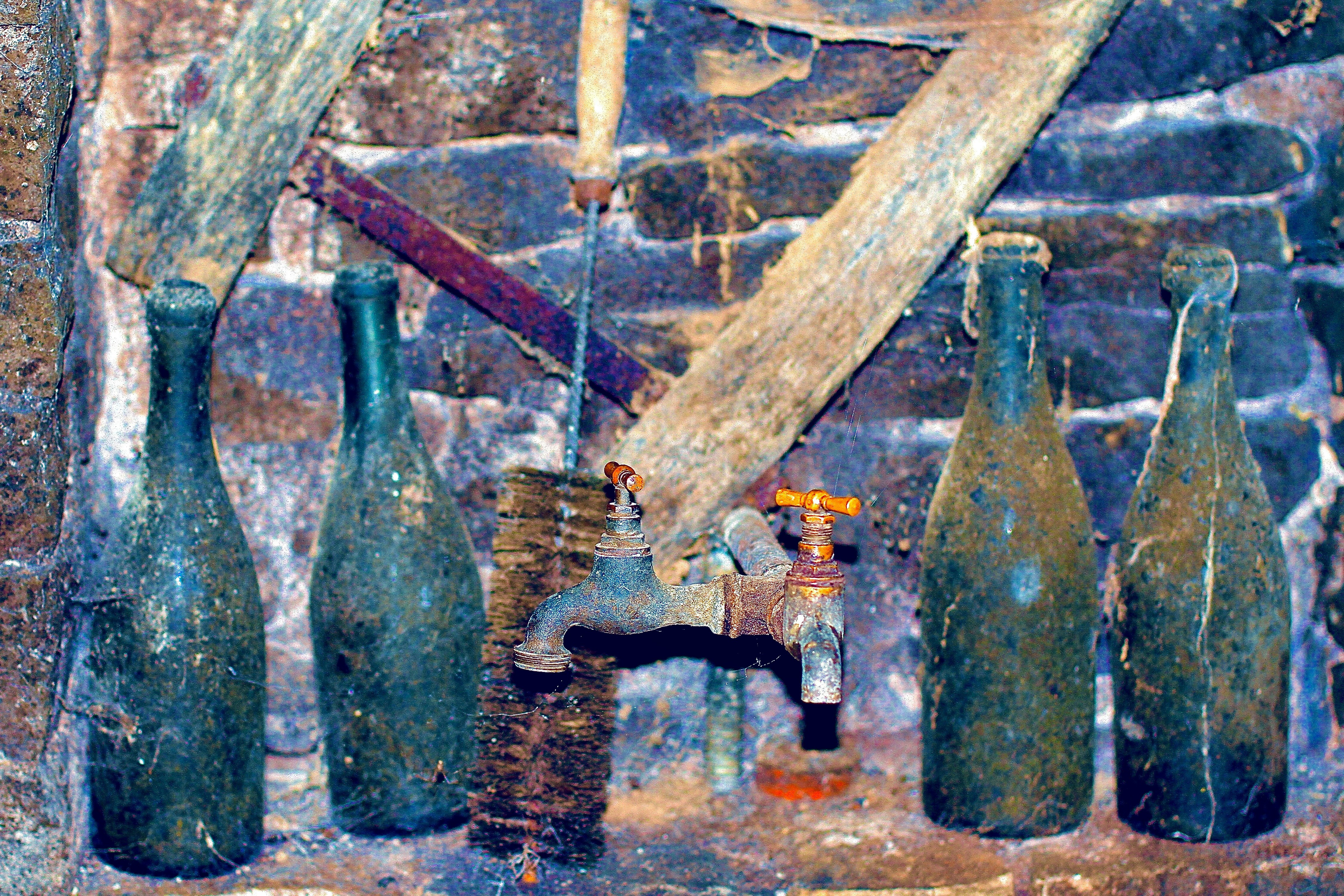 Tap in an old wine cellar