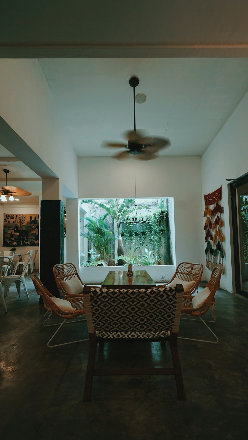 brown wooden table and chairs