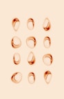 silver and gold rings on white background