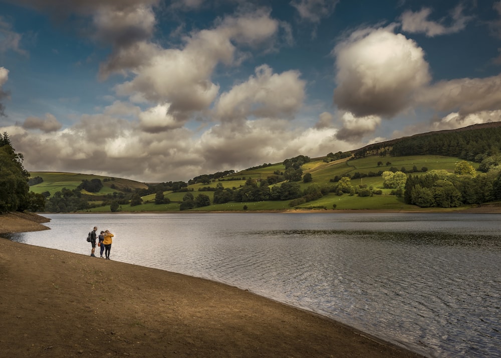 people walking on brown sand near body of water during daytime