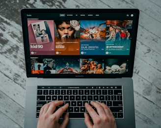 macbook pro on white table