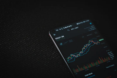 Trading app on a smartphone