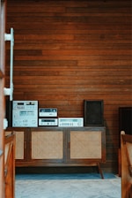 black and white stereo component