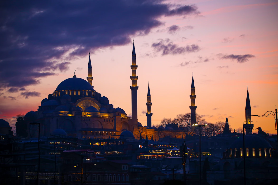 Majestic Mosques of Istanbul at Sunset