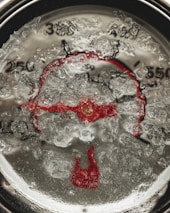 Smiling technician checking a freezer's temperature gauge.