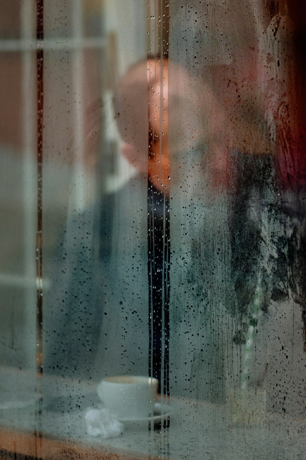 water droplets on glass window