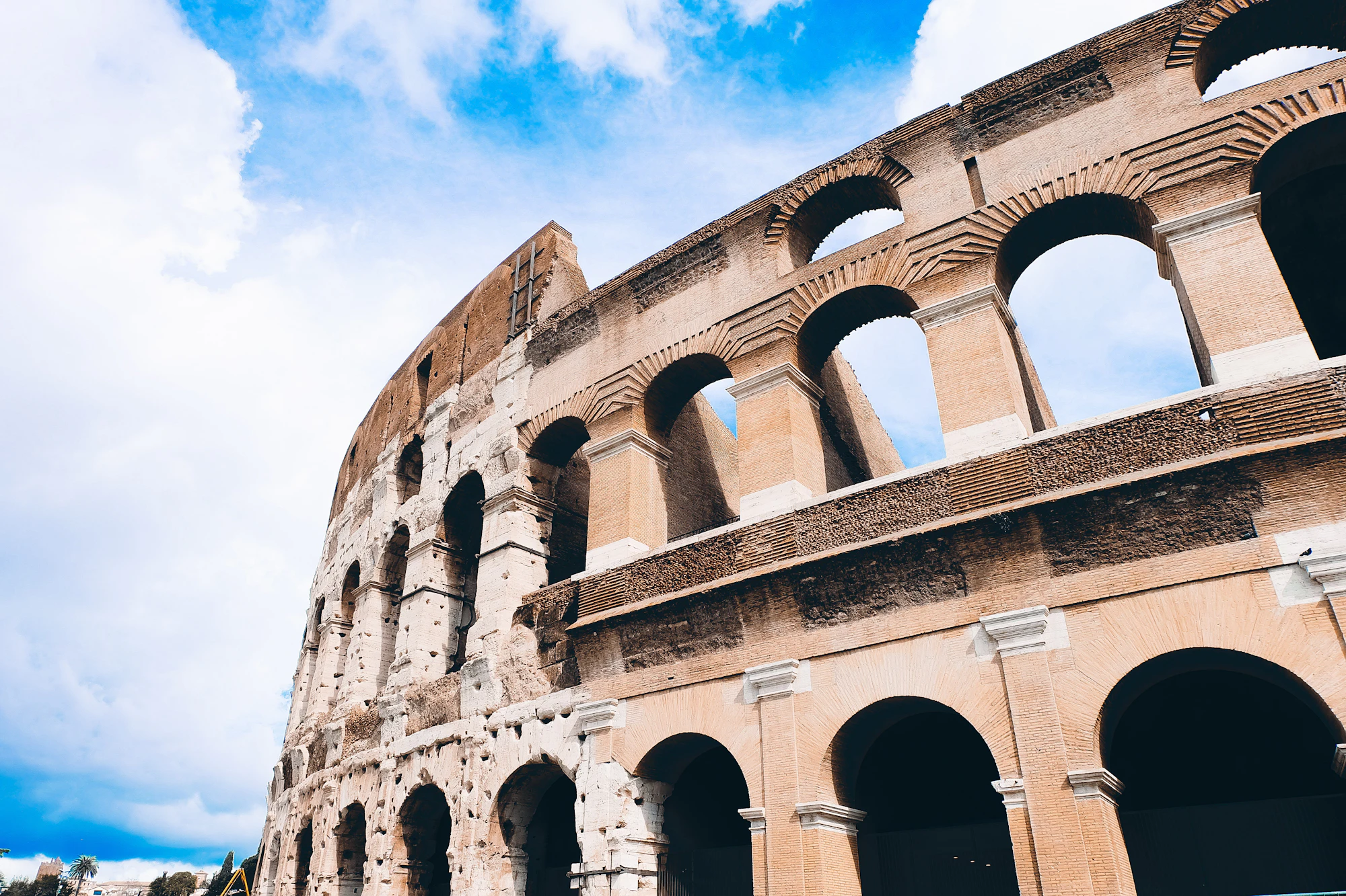 The Colosseum in Rome, Italy at golden hour
