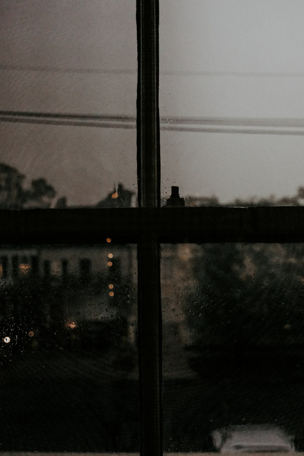 clear glass window with water droplets