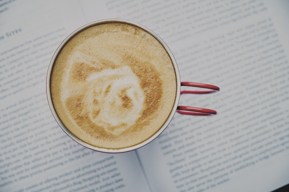 white ceramic mug with coffee